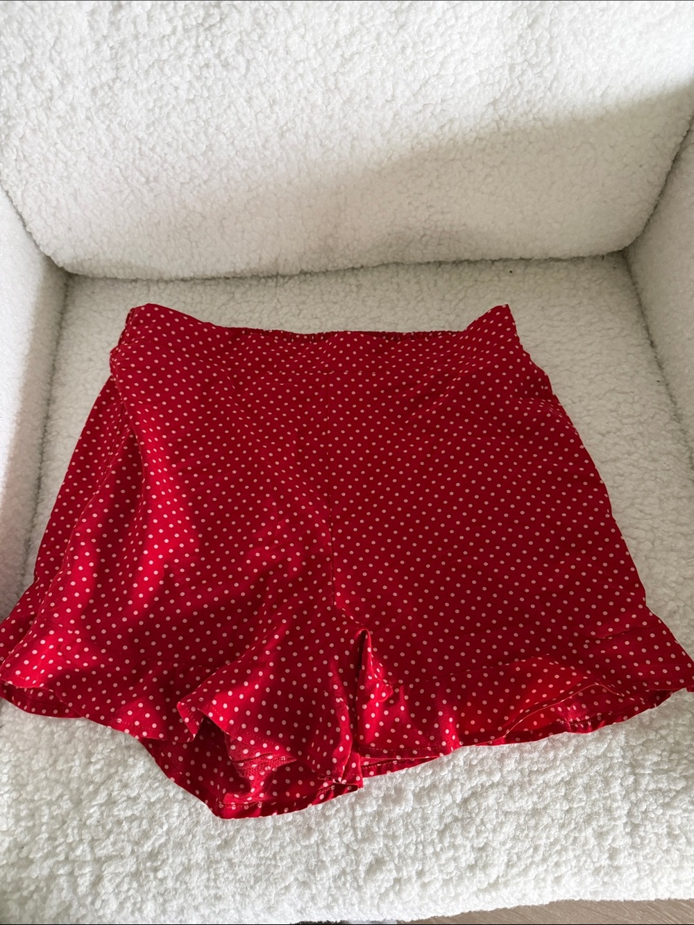 Charlotte Russe Red Polka Dot High Waist Shorts